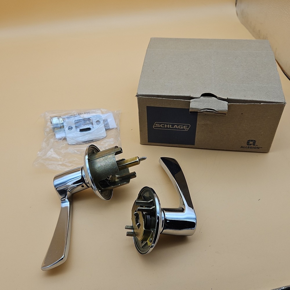 Schlage Allegion‎ Bed & Bath F40 MER 625 1 3/4 DR Door Handle Chrome New